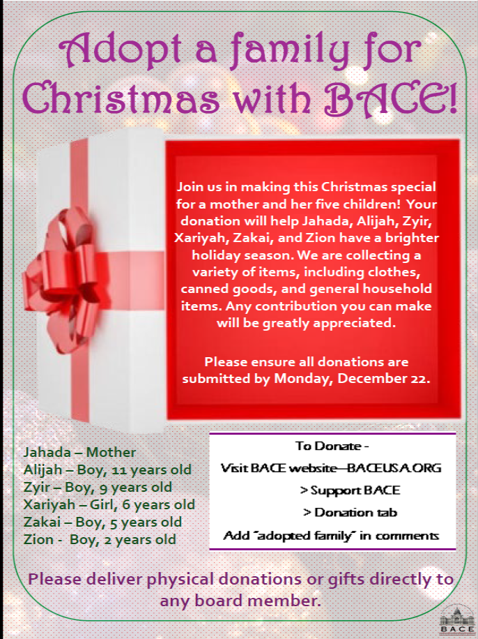 BACE 2025 Christmas Adopt-a-Family